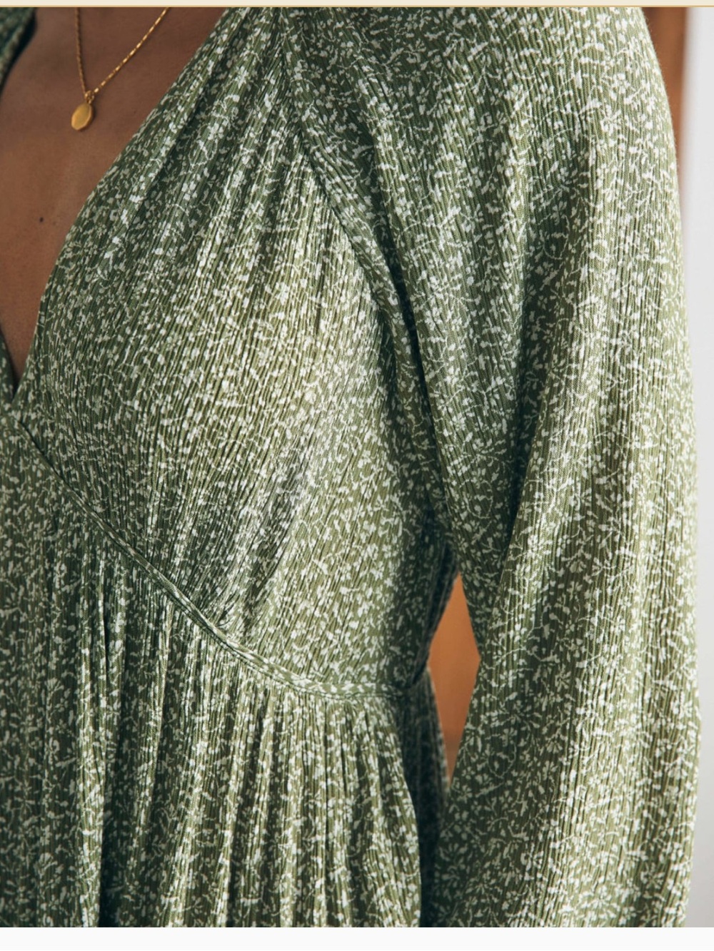 Faherty Sirene Green Floral Dress - Picture 2 of 9